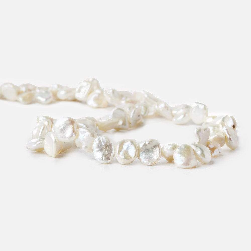 8-9mm Off White Top Drilled Keshi Freshwater Pearls 16 inch 69 pieces