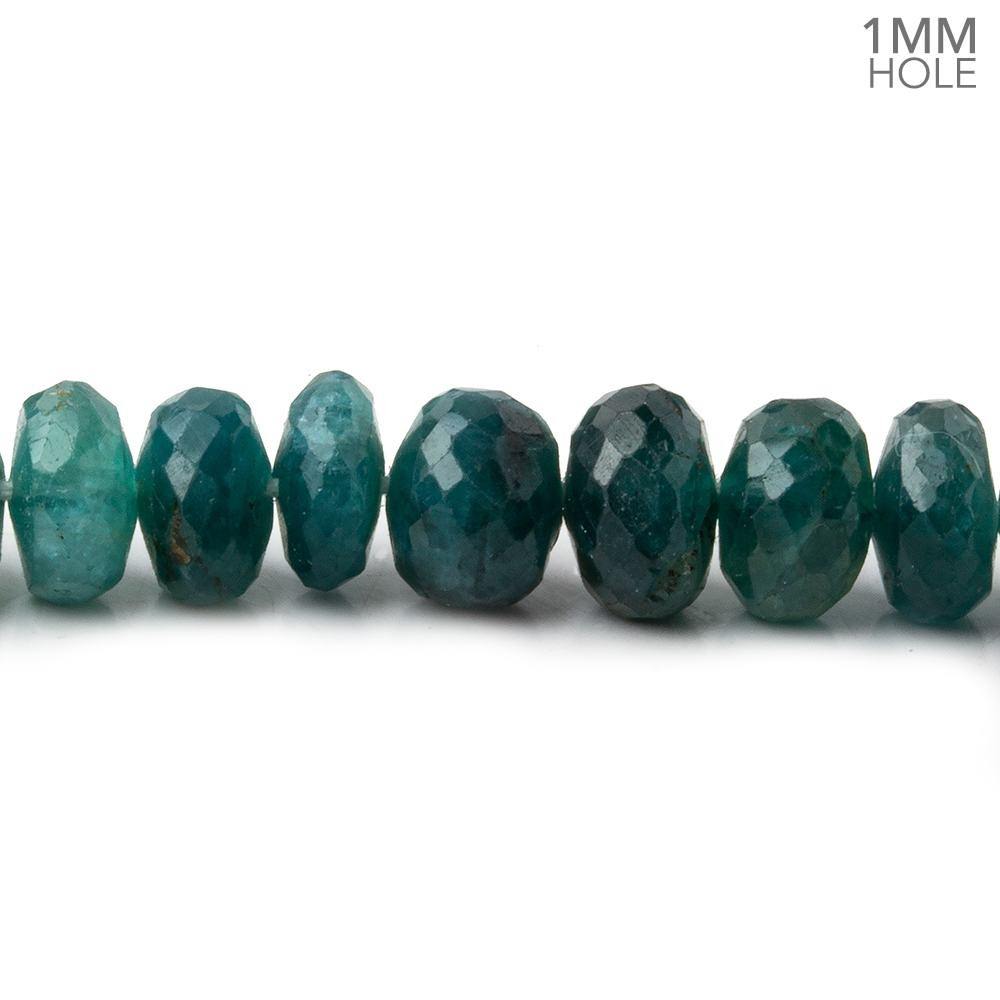 7mm Rare Grandidierite faceted rondelles 1mm drill hole 15.5 inch 80 beads