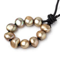 9-11mm Palm Green Large Hole Baroque Pearl Set of 10