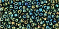 TOHO TR-11-84  11/0 Metallic Iris Green Brown Seed Beads, 5 or 10 gm