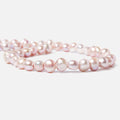 8.5-10.5mm Soft Pink Baroque Side Drill 2.5mm large hole Pearl 43 pcs
