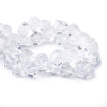 8.5-9mm Crystal Quartz Straight Drill Faceted Trillion 9 inch 25 pieces