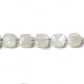 8.5-9mm Off White Moonstone faceted pillow beads 13.5 inch 32 pieces