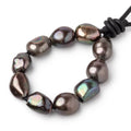 10.5-13.5mm Dark Greige Large Hole Baroque Pearls Set of 10