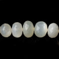 8.5-14mm Sage Moonstone faceted rondelles 15 inch 59 beads AA