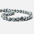 8.5x9.5-9.5x11.5mm Chambray Blue Baroque 2.5mm large hole Pearls 15 in. 43 pcs