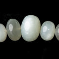 8mm - 12mm Sage Moonstone plain rondelles 16 inch 54 beads