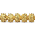 8mm 22kt Gold plated Copper Bead Roval Sphere Design 8 inch 28 pieces