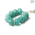 8mm Amazonite 2mm Large Hole Faceted Rondelle Bead Set of 10