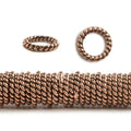 8mm Antiqued Copper Twisted Jump ring 8 inch 140 pcs