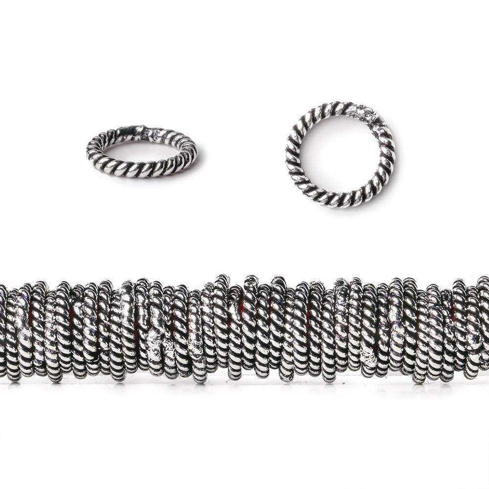 8mm Antiqued Sterling Silver Plated Copper Jumpring 8 inch 144 pcs
