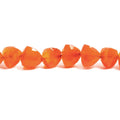 8mm Carnelian Straight Drilled Faceted Trillion Beads 8 inch 24 pieces