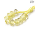 8mm Lemon Quartz 2mm Large Hole Plain Rondelle Set of 10