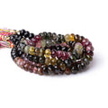 8mm Multi Color Tourmaline Faceted Rondelle Beads 15.25 inch 72 pieces AA