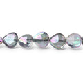 8mm Mystic White Topaz Straight Drill Faceted Hearts 9 inch 29 Beads