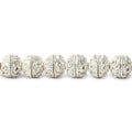 8mm Sterling Silver plated Copper Bead Cap Miligrain Circles