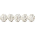 8mm Sterling Silver Plated Copper Bead Cap Roval Petite Persian 8 inch 54 beads