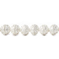 8mm Sterling Silver plated Copper Bead Cap Simple Arch 8 inch 54 beads