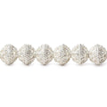 8mm Sterling Silver Plated Copper Bead Roval Persian Circle 8 inch 29 pcs