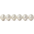 8mm Silver Plated Copper Roval Persian Beads 8 inch 28 pieces