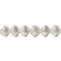 8mm Sterling Silver plated Copper Round Persian Bead 8 inch 27 pcs