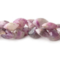 8x10-8x12mm Ruby in Marble Matrix Faceted Fan Beads 7 inch 50 pieces