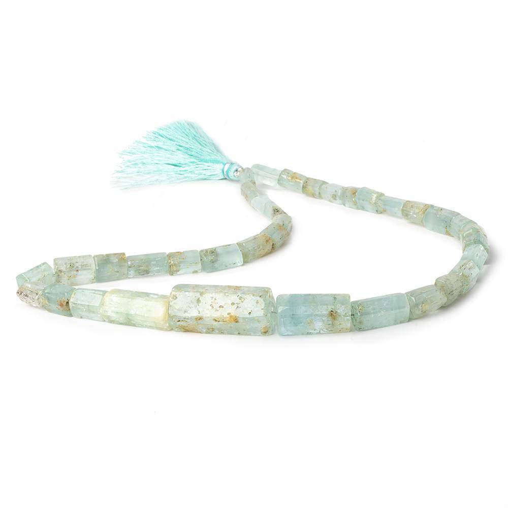 8x5-28x13mm Aquamarine Straight Drilled Natural Crystals 16 inch 36 beads