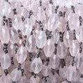 8x5mm Rose Quartz Faceted Marquise Oxidized Silver Chain by the foot 20 pieces