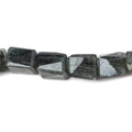 8x6-11x9mm Moss Aquamarine faceted nugget beads 8 inch 21 pieces