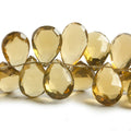 8x6-12x8mm Whiskey Quartz Pear Briolette 8 inch 66 pieces