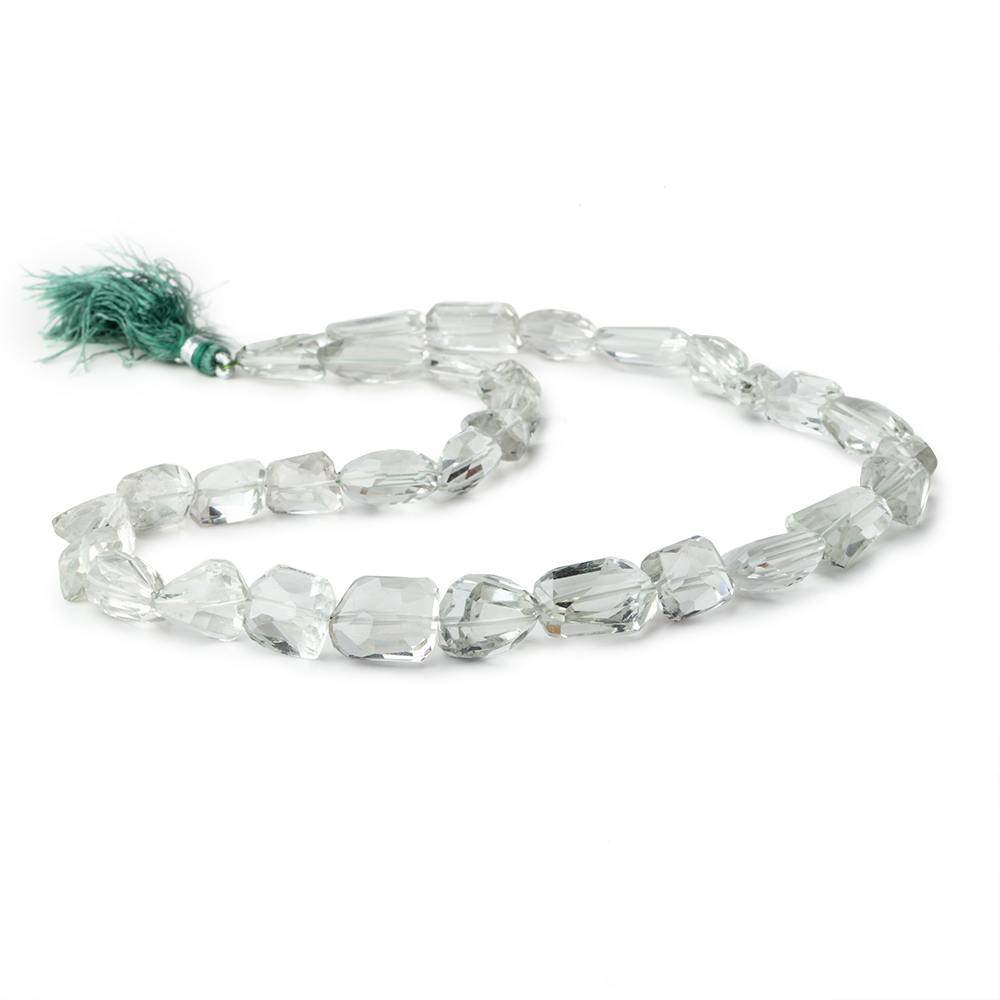 8x6-19x9mm Prasiolite faceted nugget beads 16 inch 32 pieces AAA