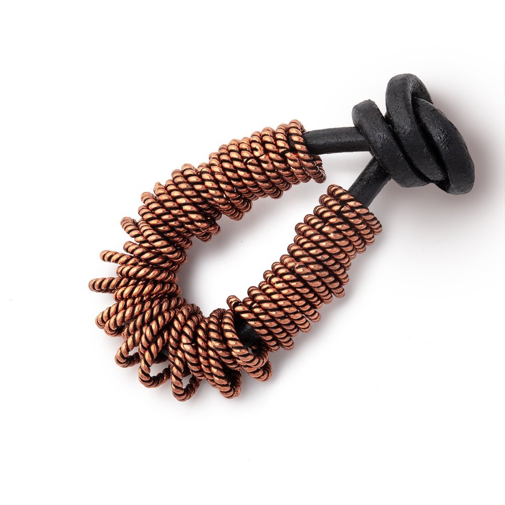 8x6.5mm Antiqued Copper Twisted Oval Shaped Jump Ring Set of 50