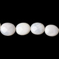 8x7-13x11mm White Opal plain oval beads 18 inches 42 pieces A