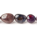 8x7-17x12mm Multi color Sapphire & Ruby plain nuggets 18 inch 41 beads A