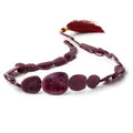 8x7-25x21mm Ruby Plain Slice Beads 15 inch 26 pieces
