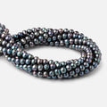 8x7mm Peacock Off Round Freshwater Pearls 16 inch 59 Beads
