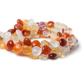 8x8-11x11mm Mexican Fire Opal faceted heart beads 16 inch 42 pieces AA Grade