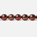 8x9.5mm Merlot Brown Straight Drill Oval Freshwater Pearl 44 pcs