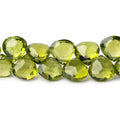8x8mm Peridot Faceted Heart Briolette Beads 7 inch 39 pieces