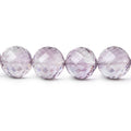 9-10.5mm Pink Amethyst Faceted Round Beads 16 inch 43 pieces AAA