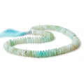 9-10mm Blue Peruvian Opal German Faceted Rondelle Beads 16 inch 108 pieces