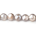 9-10mm Mystic Chocolate Moonstone faceted coins 14 inch 33 beads