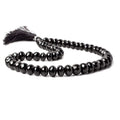 9-11mm Black Spinel Faceted Rondelle Beads 16 inch 54 pieces