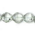 9-13mm Prasiolite corner drilled faceted pillow 17 inch 34 Beads AAA