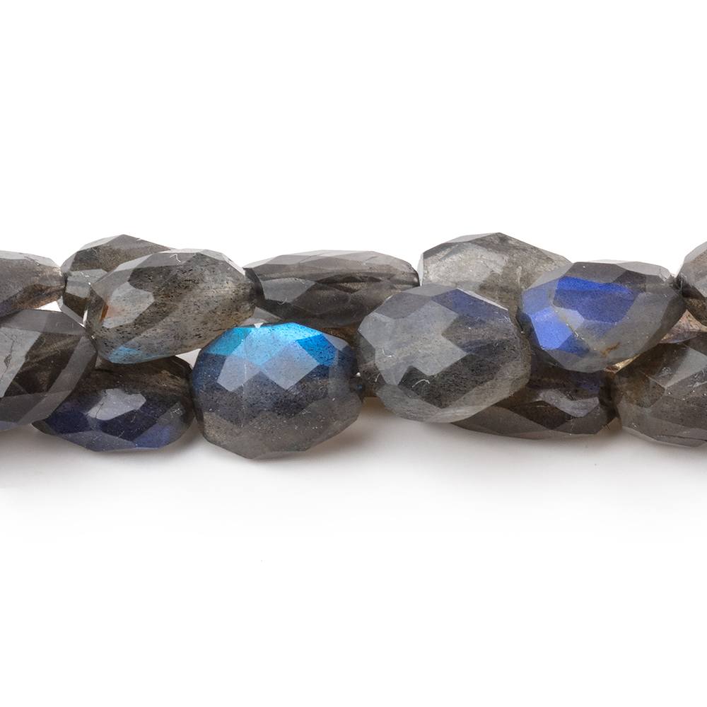 9-15mm Labradorite Straight Drill Faceted Nuggets 8 inch 17 Beads AA
