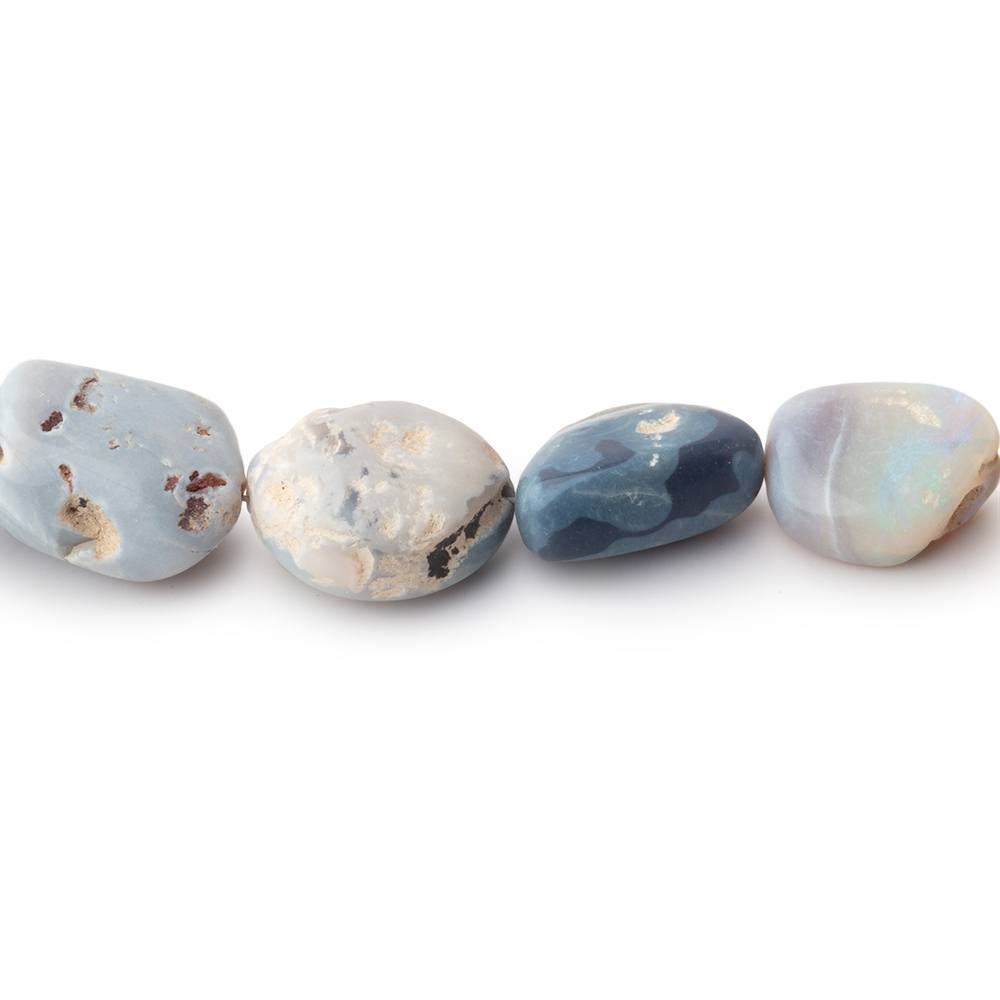 9-17mm Australian Boulder Opal plain nugget Beads 18 inch 33 pieces