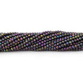 2mm Metallic Violet Black Spinel Micro Faceted Rounds 13 inch 183 beads