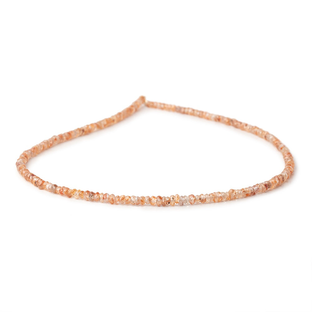3mm Rose and Champagne Zircon Faceted Rondelle Beads 14 inch 200 pieces