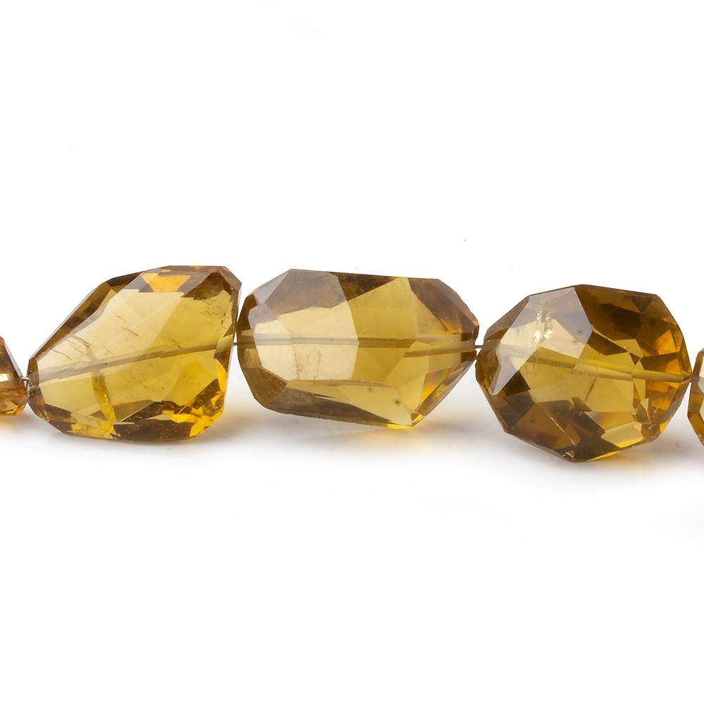 9.5x6.5-20x11.5mm Whiskey Quartz Faceted Nugget Beads 16 inch 27 pieces AAA