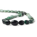 10x8-18x12mm mm Brazilian Emerald Straight Drilled Faceted Oval Beads 17 inch 37 pcs A